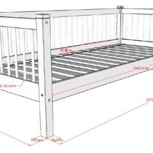 Alternative view of Stowford Captains Bed in Natural Beech