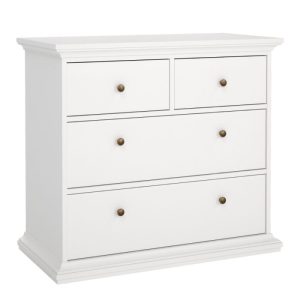 Paris Chest of 4 Drawers in White