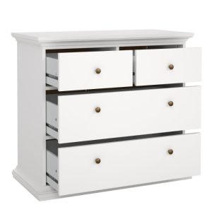 Alternative view of Paris Chest of 4 Drawers in White