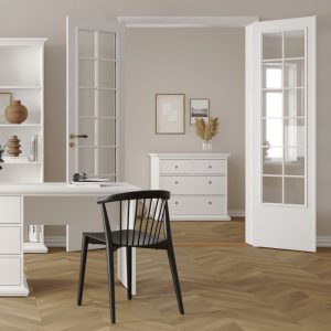 Alternative view of Paris Package - Bedside 2 Drawers + Chest of 4 Drawers + Wardrobe with 2 Doors White
