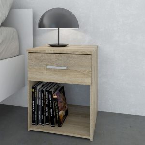Alternative view of Space Package - Bedside 1 Drawer + Chest of 3 Drawers + Wardrobe with 2 Doors + 1 Drawer in Oak