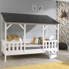 Melbourne House Bed with Black Roof