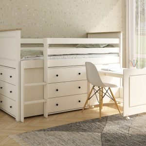 Alternative view of Heritage Midsleeper Bed With Chests + Desk