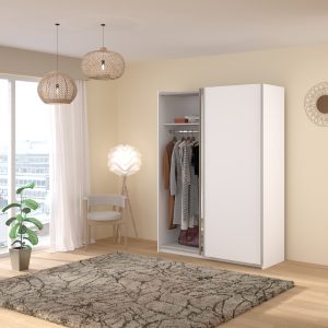 Alternative view of Swing White Mirrored Robe - 150cm