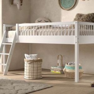 Here’s the Hattie Mid Sleeper Bed in White Beech, a new bed from Vipack. The Hattie Mid Sleeper Bed is made from strong, solid beech wood that comes from well-managed forests. It’s built to last and be dependable.