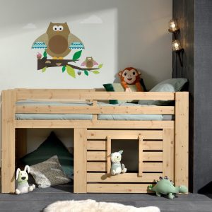 Alternative view of Lucille Mid Sleeper Bed in Oak