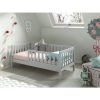 The Alexis Grey toddler bed, measuring 70cm x 140cm, offers an excellent space-saving solution for a child’s bedroom.