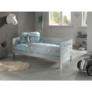 The Redcliffe Toddler Bed in Grey represents a space-efficient solution for a child’s bedroom. This bed incorporates exceptionally high sides