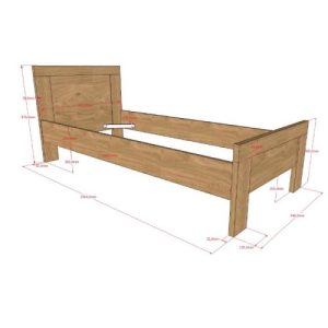 Alternative view of Grantham Single Bed in Solid Oak
