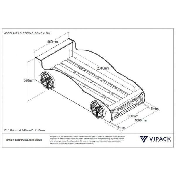 Bergamo Racer Car Bed - Image 3
