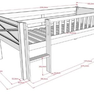 Alternative view of Nyla Cabin Bed in Brilliant White