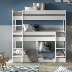 Alternative view of Nyla Triple Bunk Bed in Brilliant White
