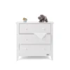 The Clara looks classic and modern at the same time, so it will look great in any baby's room. The Clara chest of drawers is a great choice if you want furniture that will last for a long time. It has three large drawers, each holding 38 litres, which is a good amount of space for your baby's things. The drawers slide open and closed easily. All the drawers have a nice slatted look that matches the other Clara furniture. If you get the optional Belton changing top, the chest of drawers can be used as a changing table. It can be attached securely if you plan to use it as a changing table all the time. Three deep drawers give you lots of storage space. The drawers open and close easily without any trouble.