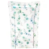 This easy-to-clean Eucalyptus print changing mat is soft inside and has raised sides to keep your baby safe and comfy during changes. The plastic cover makes cleaning quick and simple. A safe, comfy, and clean spot for changing your baby Soft filling with raised sides Easy-to-clean plastic cover Nice eucalyptus leaf pattern