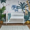 The Pensham White cot bed can be used as your child grows. It's good from birth until around 4 years old. The mattress height can be moved to three different levels, so you can find the right one for your child as they grow. When it's time to change it to a toddler bed, you can easily take off the sides to make a comfy toddler bed.