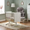 Gliding Crib and Mattress - White