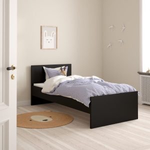 Roma Single Bed 3ft in Black Matt
