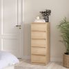 Roma Narrow Chest of 5 Drawers in Jackson Hickory Oak