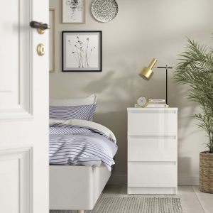 Alternative view of Roma 3 Piece Bedroom Package in White High Gloss
