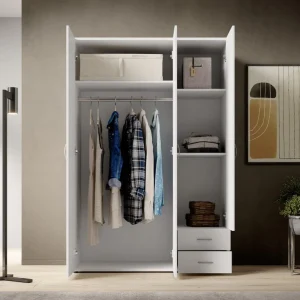 Alternative view of Lara 3 Door 2 Drawer White Fitted Wardrobe