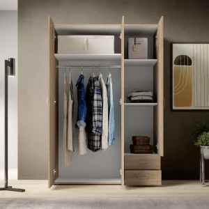Alternative view of Lara 3 Door 2 Drawer Oak Sonoma Fitted Wardrobe