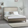 Make your bedroom feel fancy and cosy with the Taunton Bed. It looks very stylish and modern. The soft ivory fabric makes it feel warm and elegant, so you'll love being in your room. The tall headboard looks really good and makes the room feel special. A nice wooden trim around the edges makes it look finished and polished. Sleep well and in style with this great bed. 