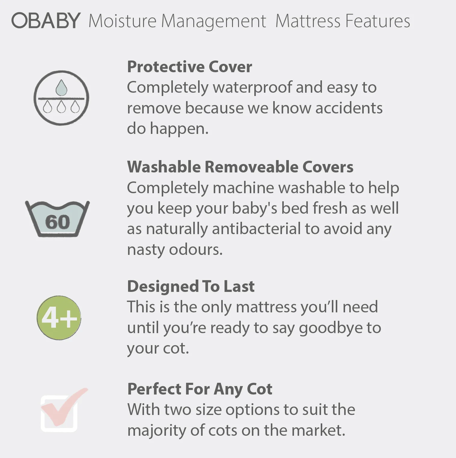 Eikko Moisture Management Mattress -140x70cm - Image 4