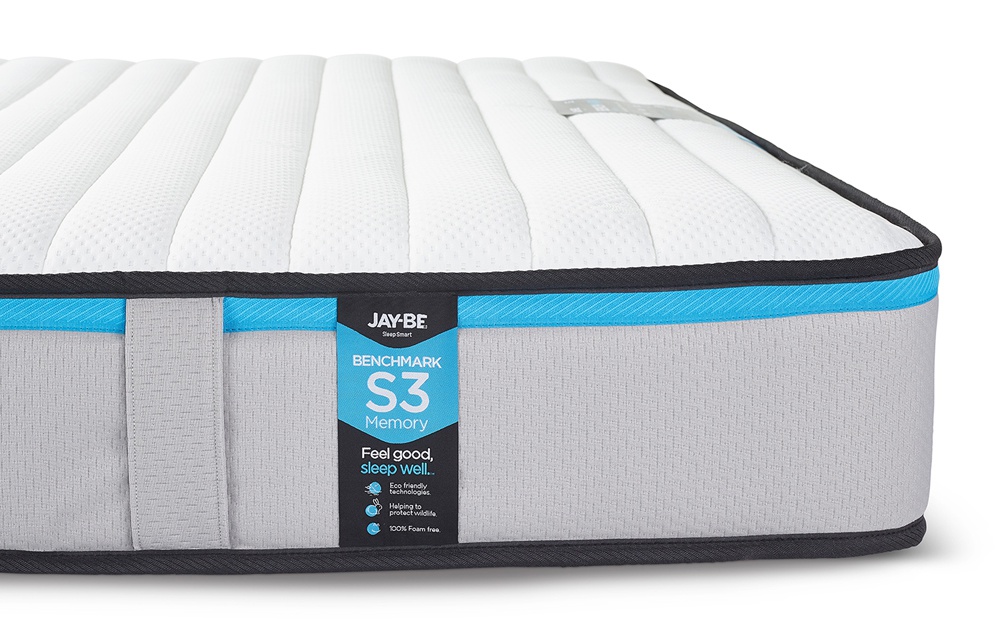 Benchmark S3 Memory Single Mattress (90x190cm)