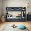 Arven Blue Detachable Bunk Bed with a Pair of Drawers