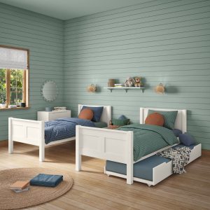Arven White Detachable Bunk Bed with Trundle - Image 6