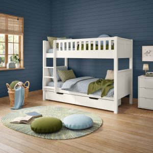 Arven White Detachable Bunk Bed with a Pair of Drawers - Image 3