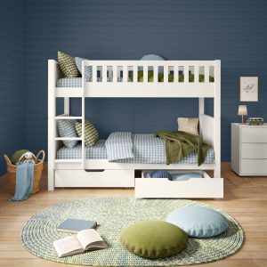 Arven White Detachable Bunk Bed with a Pair of Drawers - Image 4