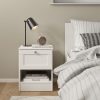 Jango Nightstand with 1 Drawer in White