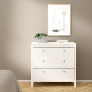 Neutron Chest 3 Drawers in White