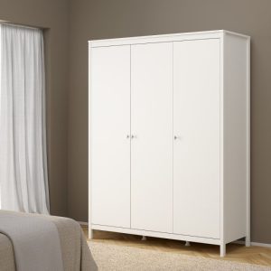 Neutron Wardrobe with 3 Doors in White