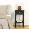 Neutron Bedside Table with 1 Drawer in Matt Black