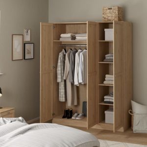 Alternative view of Jango Wardrobe with 3 Frame Doors in Jackson Hickory Oak