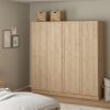 Jango Wardrobe with 4 Frame Doors in Jackson Hickory Oak