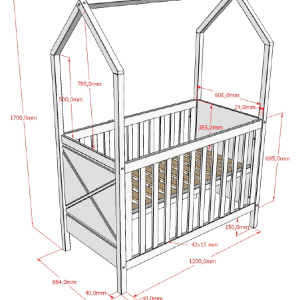 Alternative view of Victoria Cot Bed - Pine