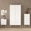 Starlight Wardrobe with 2 Doors + 2 Drawers White