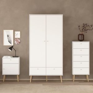 Starlight Wardrobe with 2 Doors + 2 Drawers White