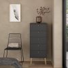 Starlight Chest 5 Drawers Dark Grey