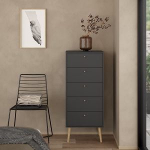 Starlight Chest 5 Drawers Dark Grey