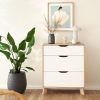Nori Chest 3 Drawers in Jackson Hickory and White