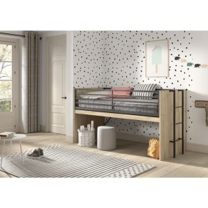 Langston Midsleeper Bed - Oak