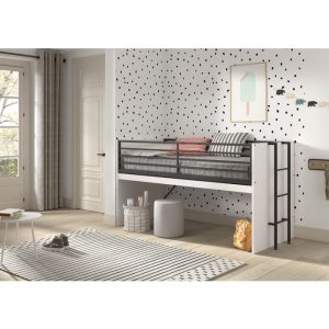 Langston Midsleeper Bed - White