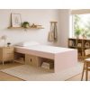 Griffin Low Single 3ft Cabin Bed Pink - Oak