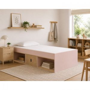 Griffin Low Single 3ft Cabin Bed Pink - Oak