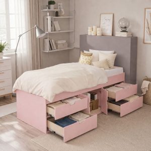 Alternative view of Griffin Captain's Single 3ft Cabin Bed - Pink