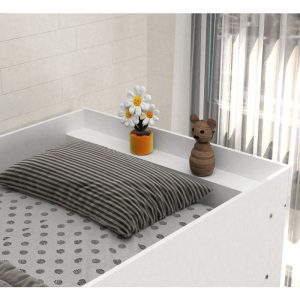 Loxley Mid Sleeper with Under Desk White-Oak - Image 4